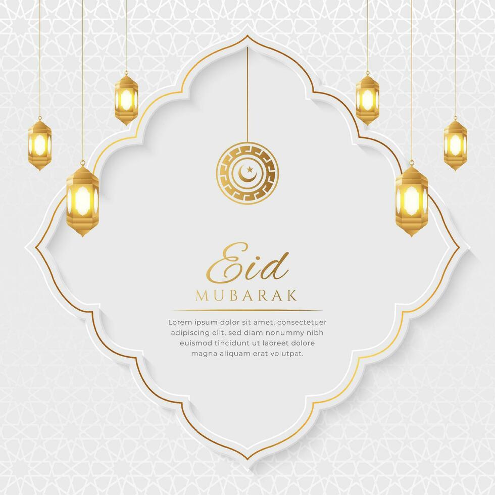 eid mubarak islamique décoratif Contexte avec arabe modèle vecteur