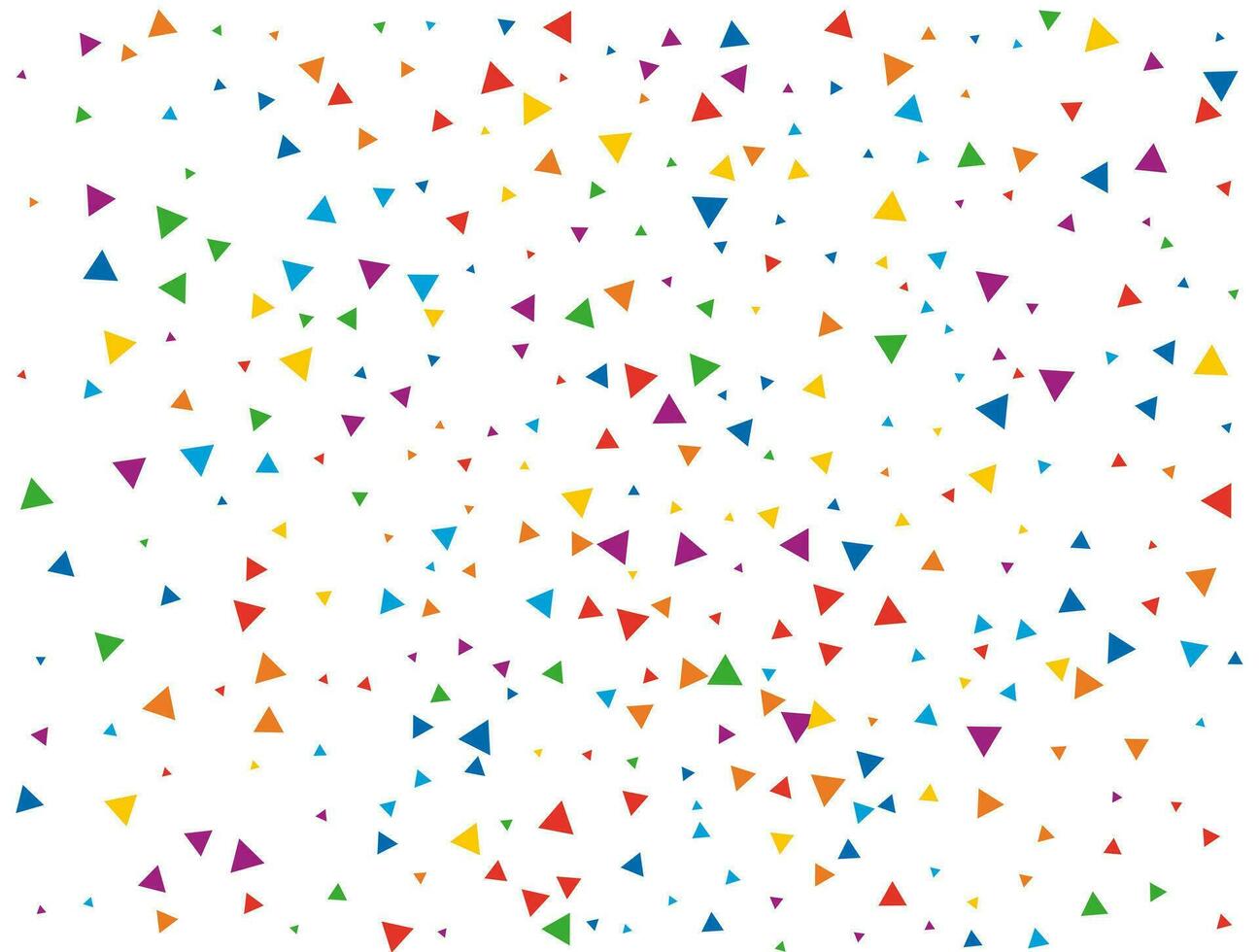 Nouveau année triangulaire confettis. lumière arc en ciel briller confettis Contexte. coloré de fête texture vecteur