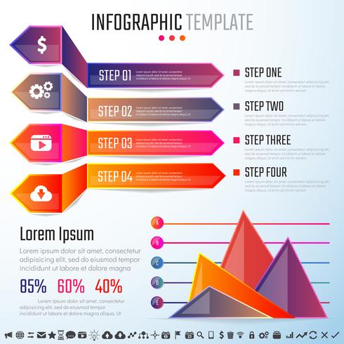 Modèle de conception d&#39;infographie vecteur