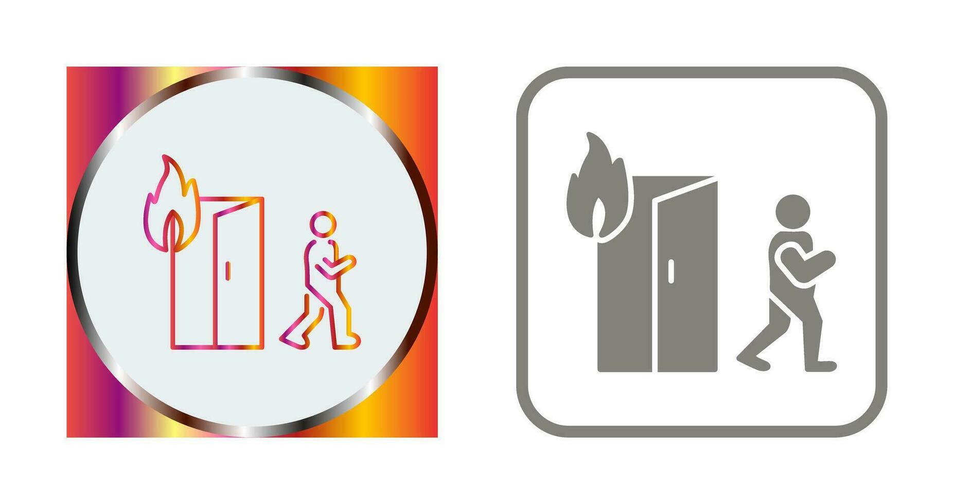 unique en cours d'exécution de l'icône de vecteur de feu