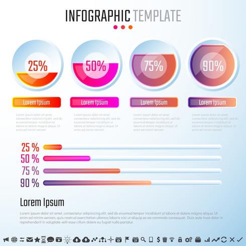 Modèle de conception d&#39;infographie vecteur