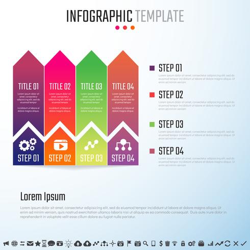 Modèle de conception d&#39;infographie vecteur