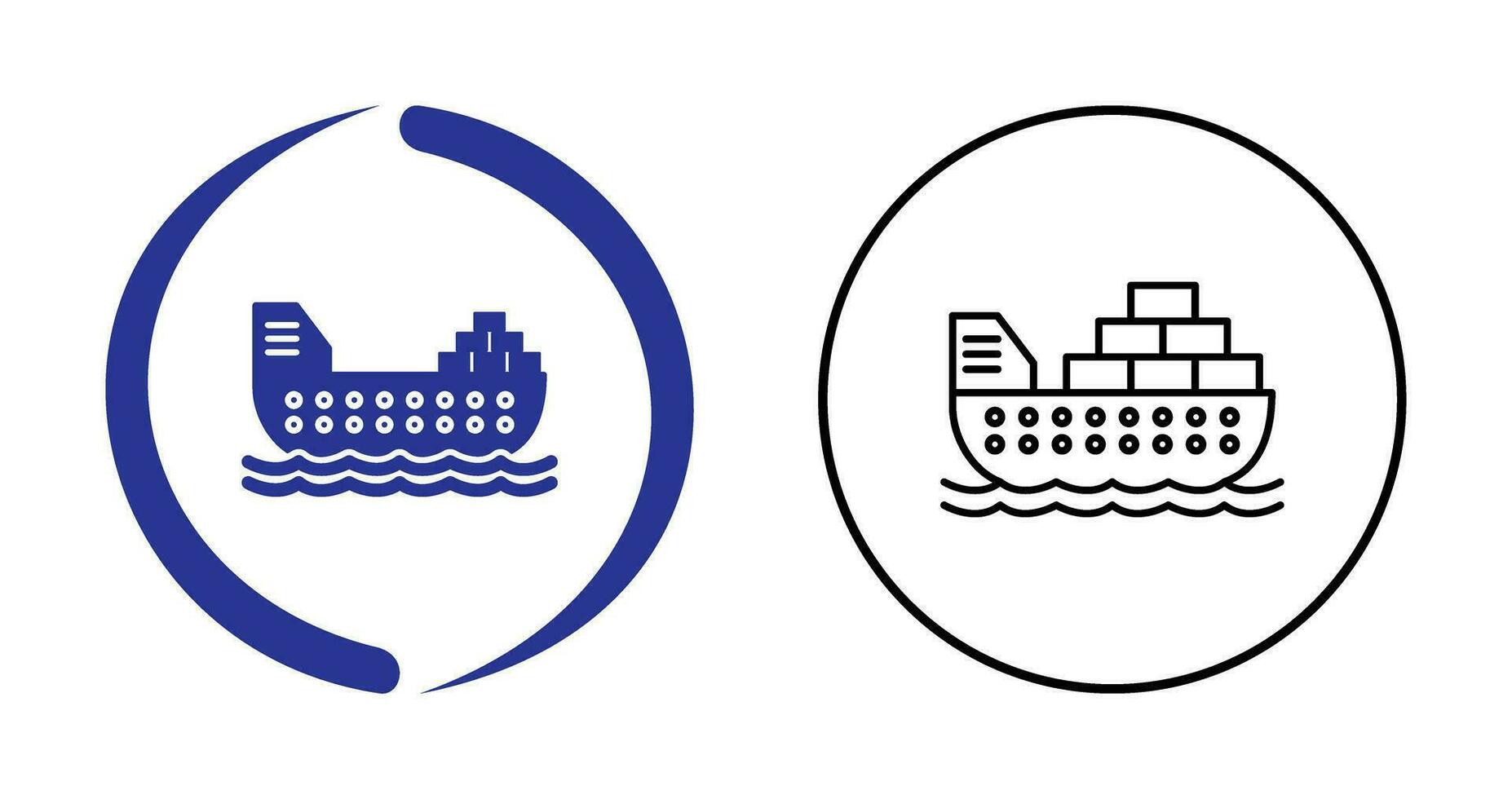 icône de vecteur de navire cargo