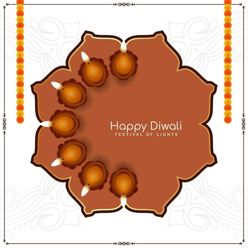 content diwali traditionnel Indien Festival salutation Contexte vecteur