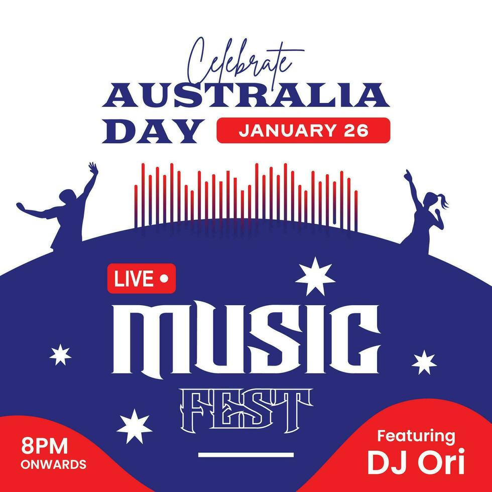 Australie journée la musique fest prospectus conception vecteur