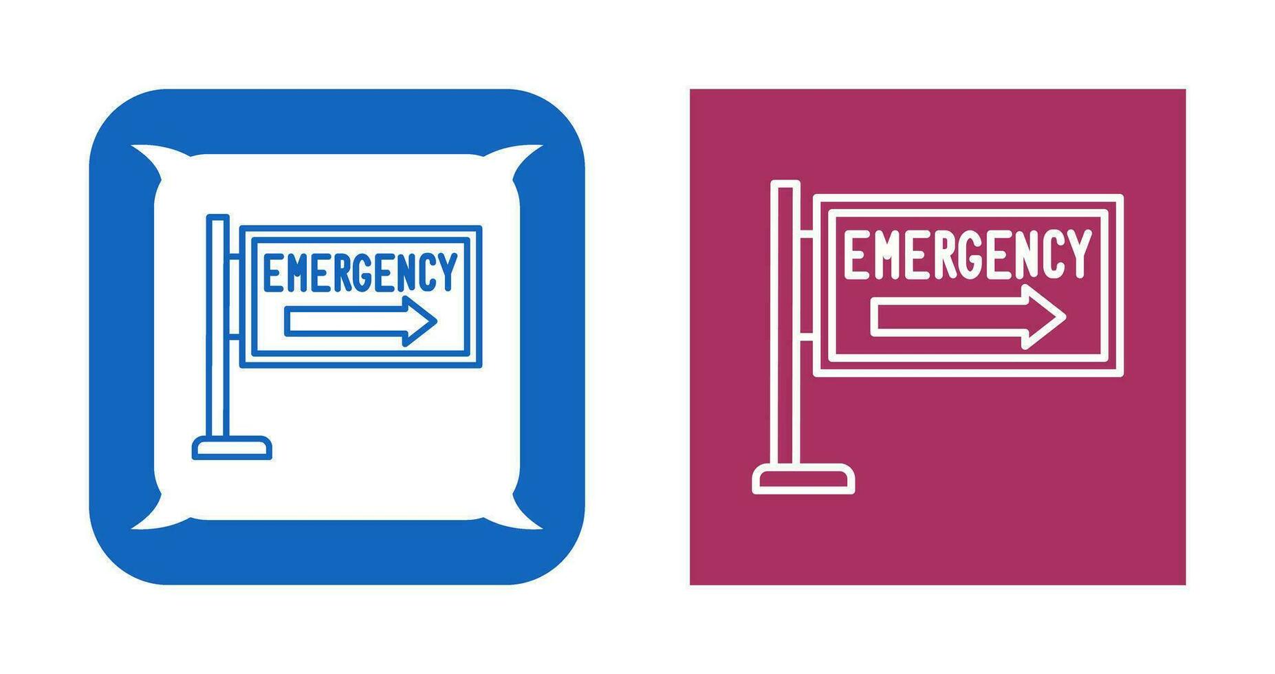 icône de vecteur de signe d'urgence