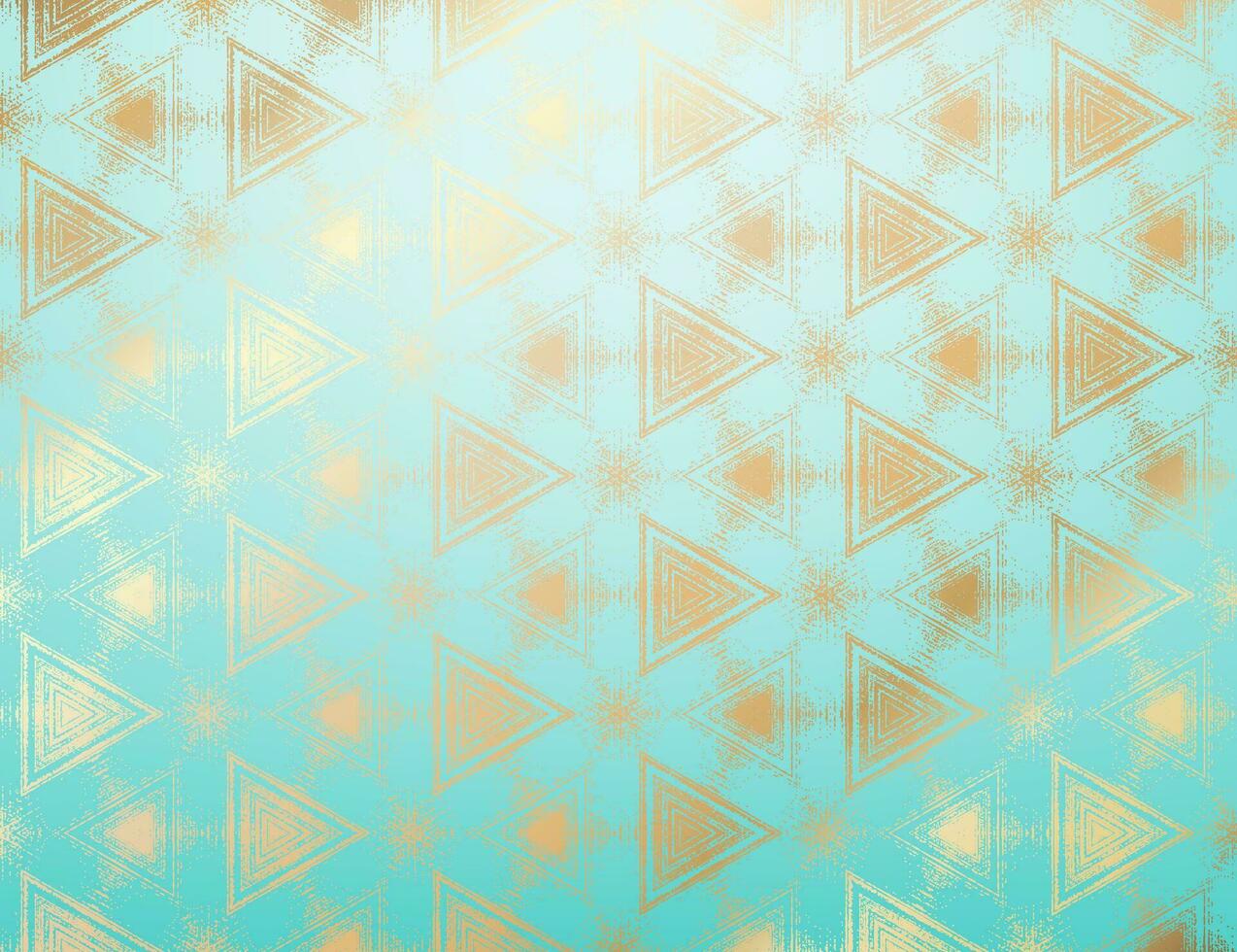 abstrait or et bleu turquoise texturé modèle avec kaléidoscope effet. symétrique géométrique ornement pour numérique papier, fond d'écran toile de fond conception, autre imprimable couverture vecteur