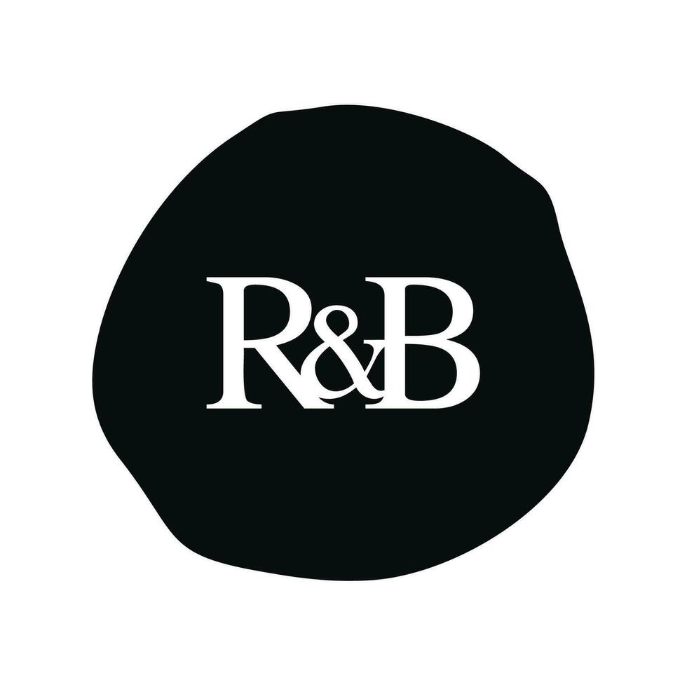 rb initiale logo lettre brosse monogramme entreprise vecteur