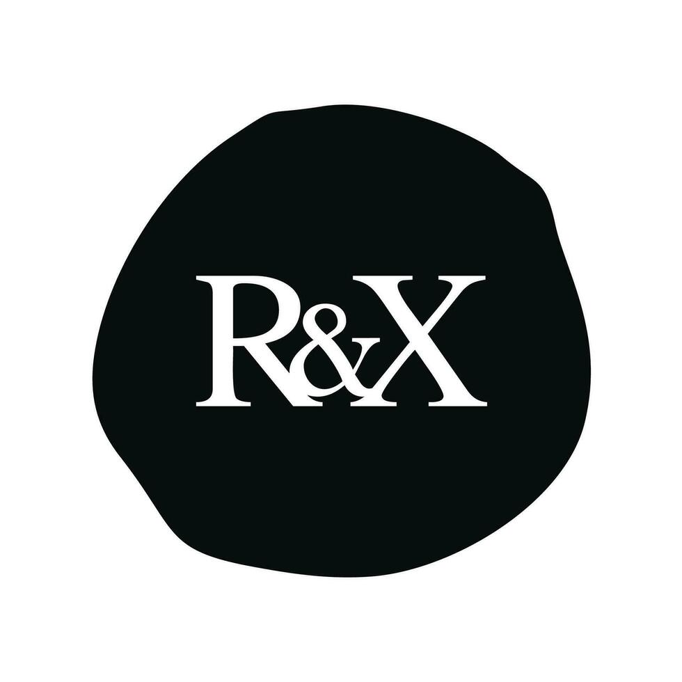 rx initiale logo lettre brosse monogramme entreprise vecteur