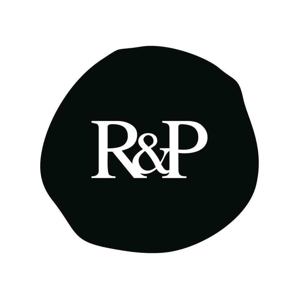 rp initiale logo lettre brosse monogramme entreprise vecteur