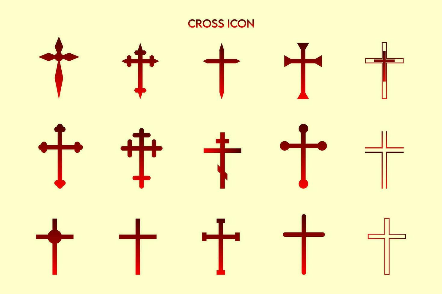 ensemble de des croix, Noël traverser icône ensemble vecteur