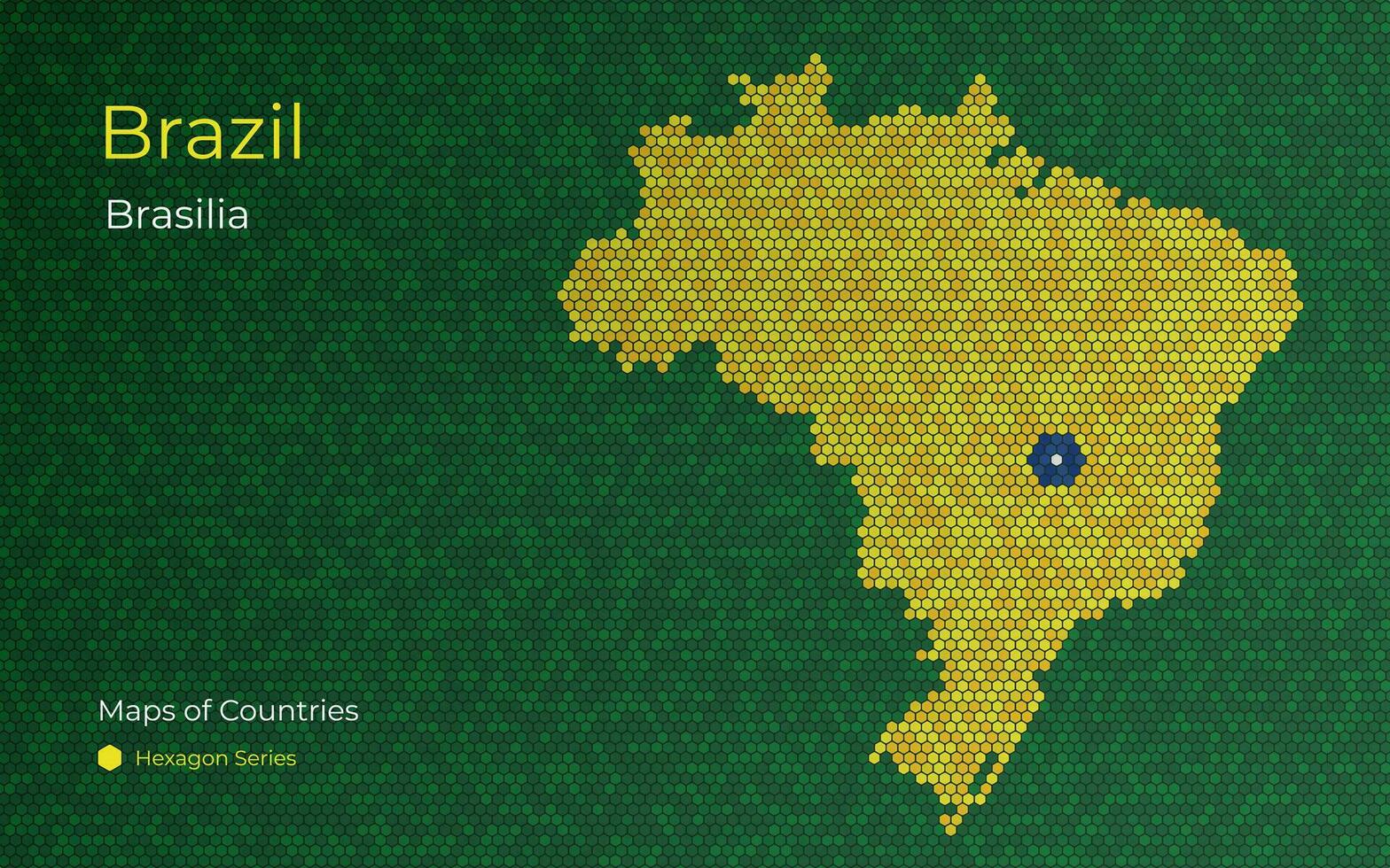 monde des pays vecteur Plans série. hexagone mosaïque séries