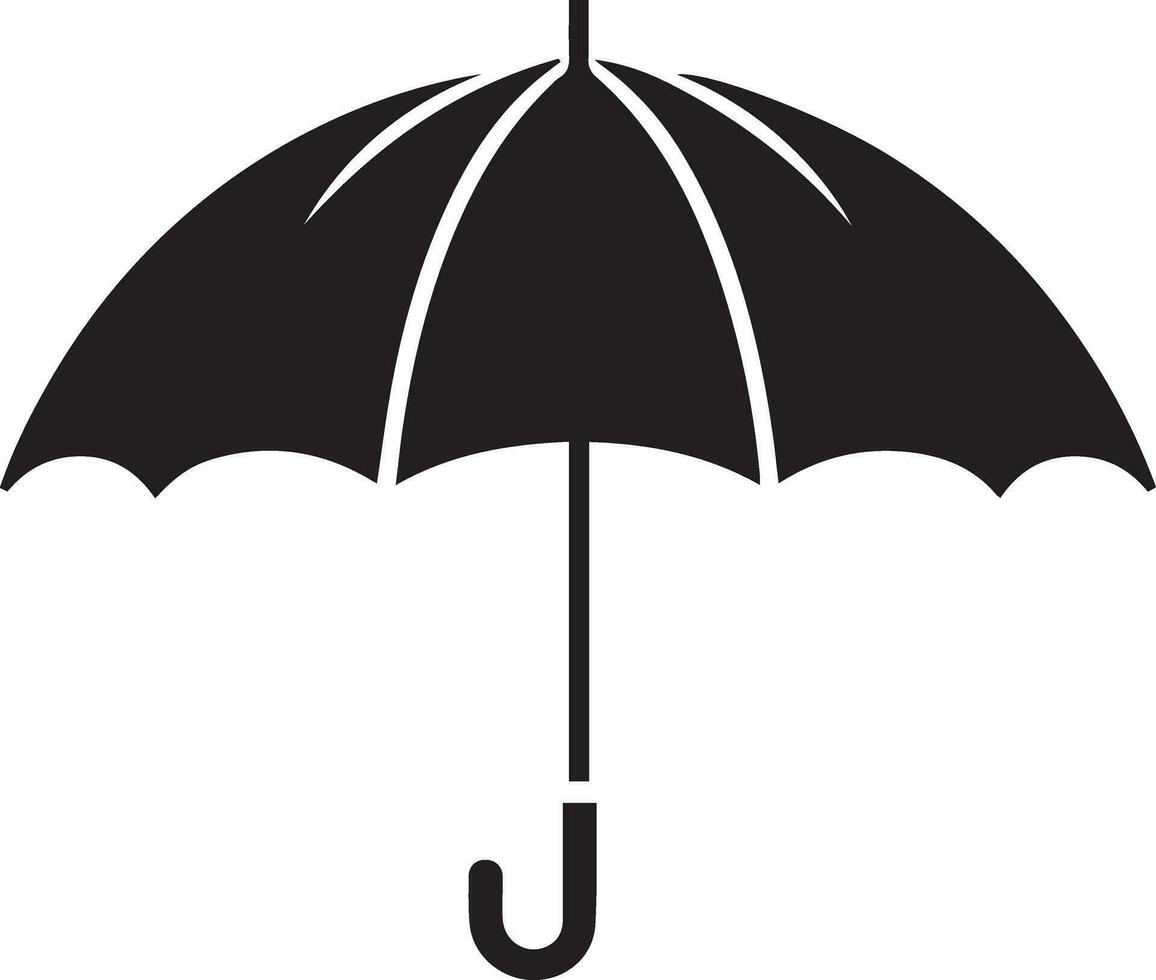 parapluie vecteur silhouette illustration, parapluie plat illustration