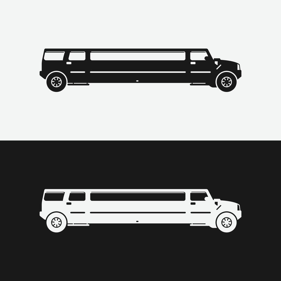 modèle de conception de silhouette de limousine limousine vecteur