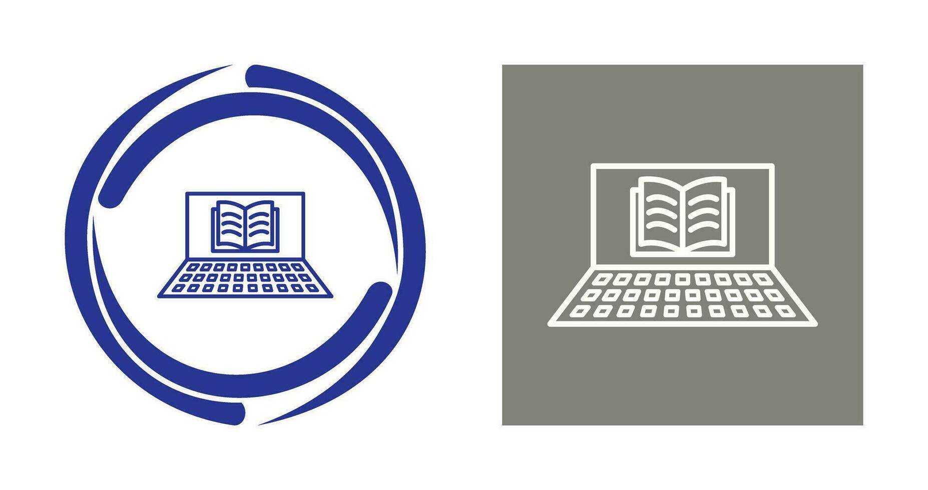 icône de vecteur de livres en ligne unique