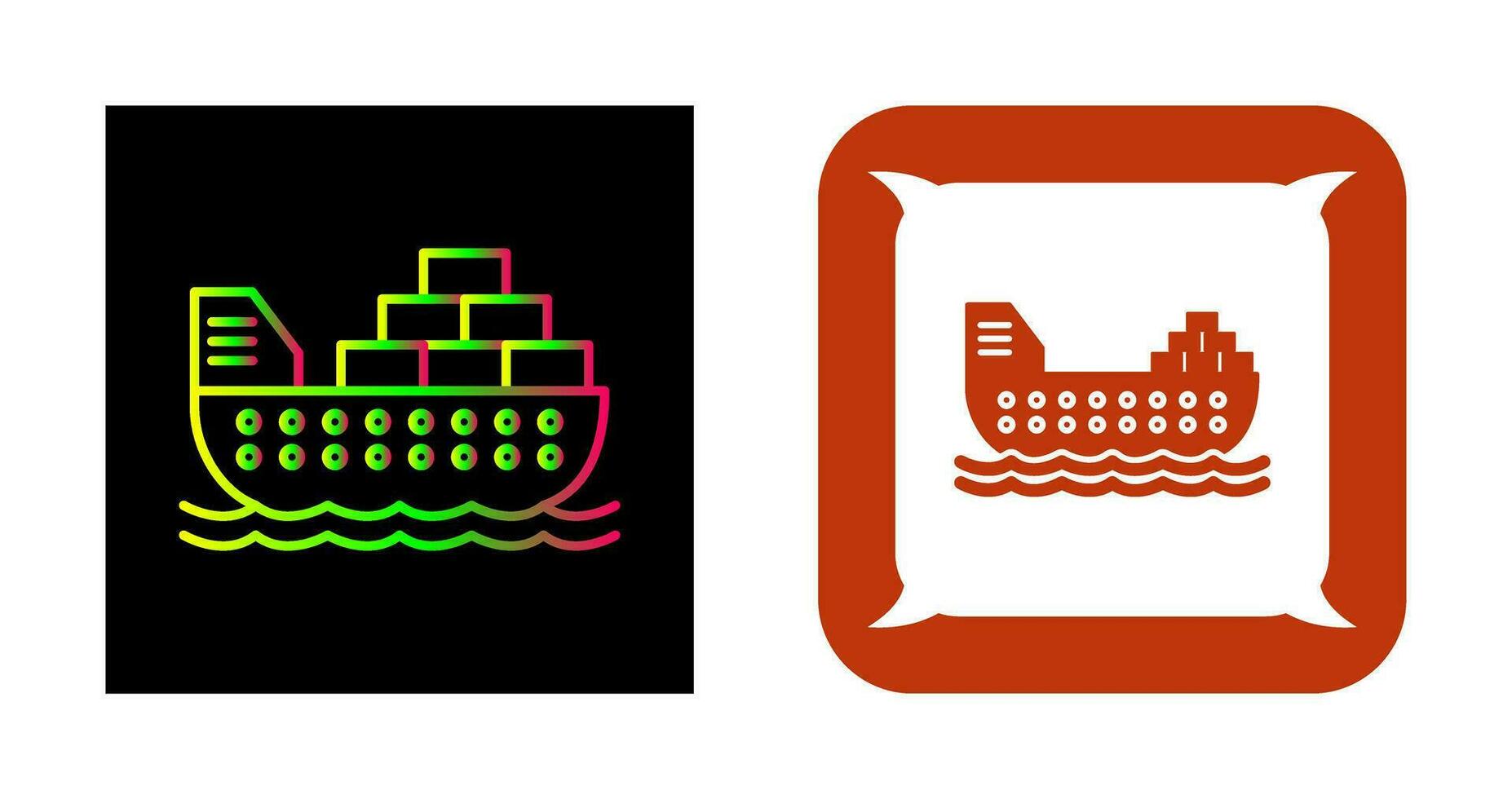 icône de vecteur de navire cargo