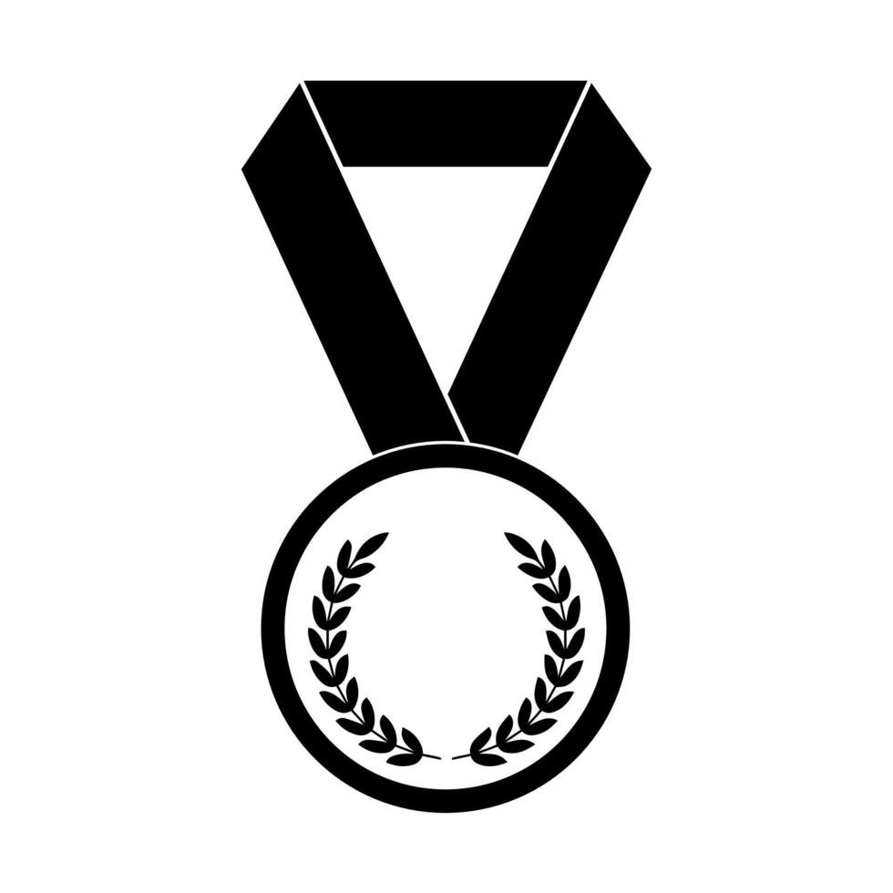 illustration simple de la médaille de récompense avec des rubans pour les gagnants vecteur