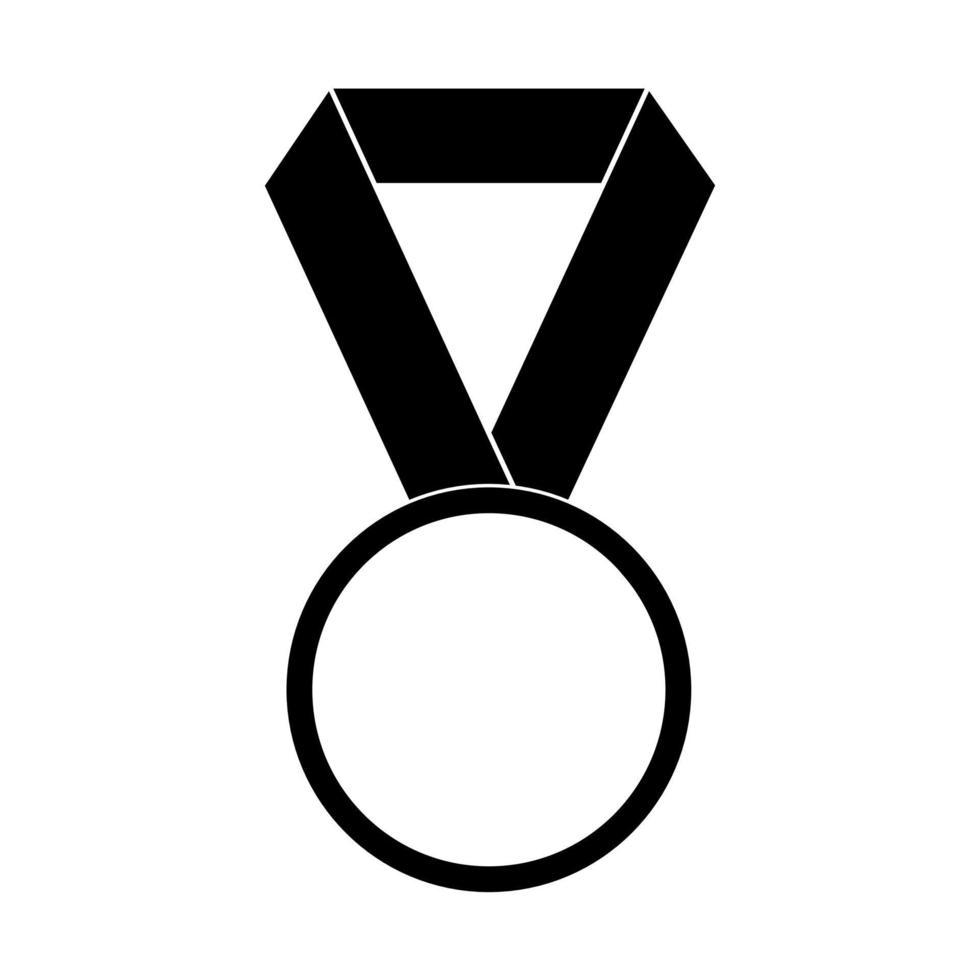 illustration simple de la médaille de récompense avec des rubans pour les gagnants vecteur