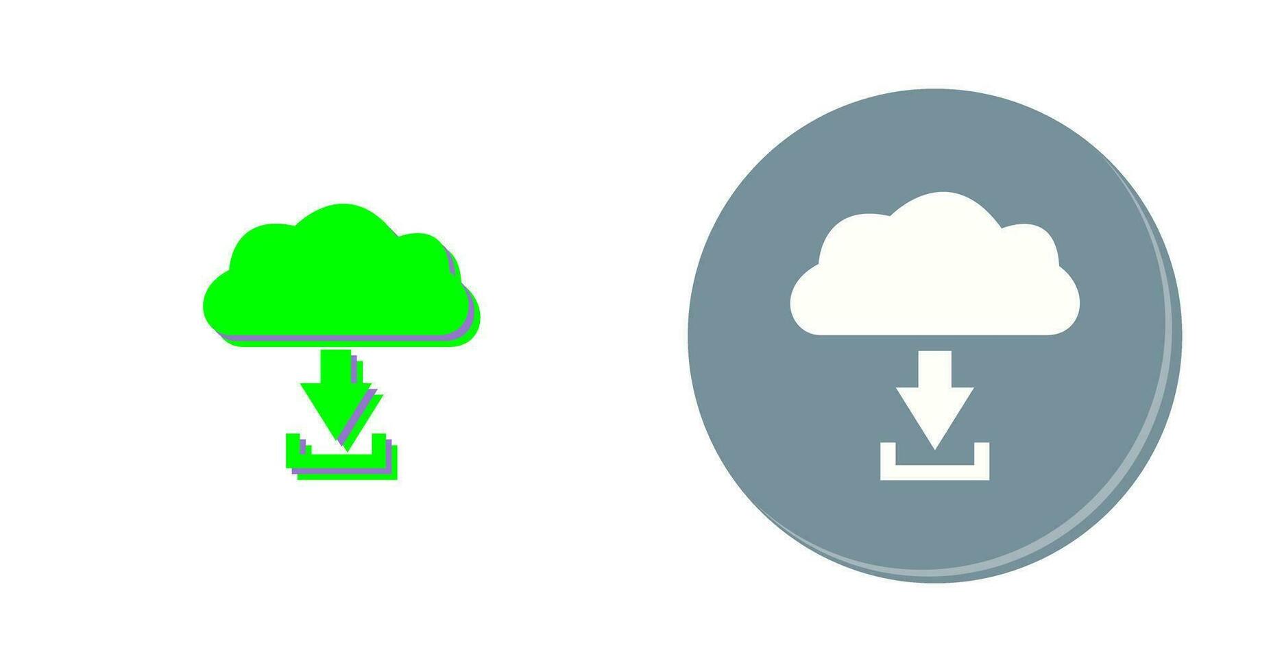 téléchargement unique à partir de l'icône de vecteur de nuage