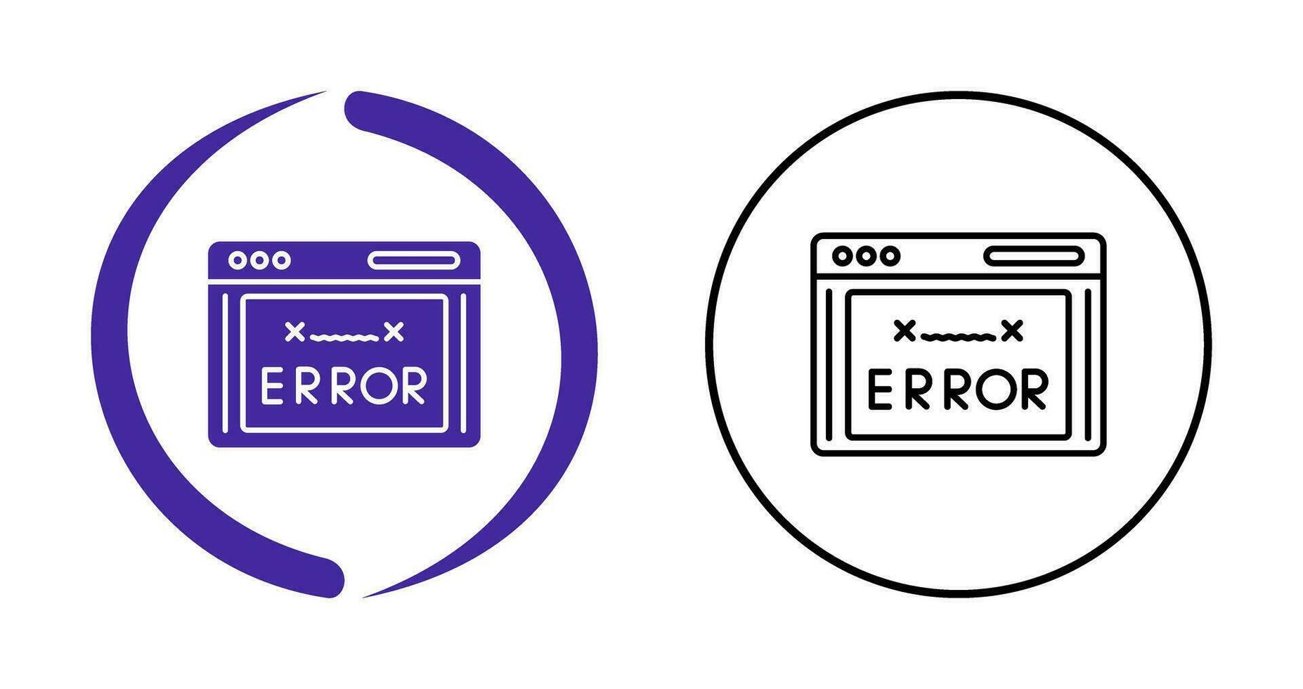 icône de vecteur de code d'erreur