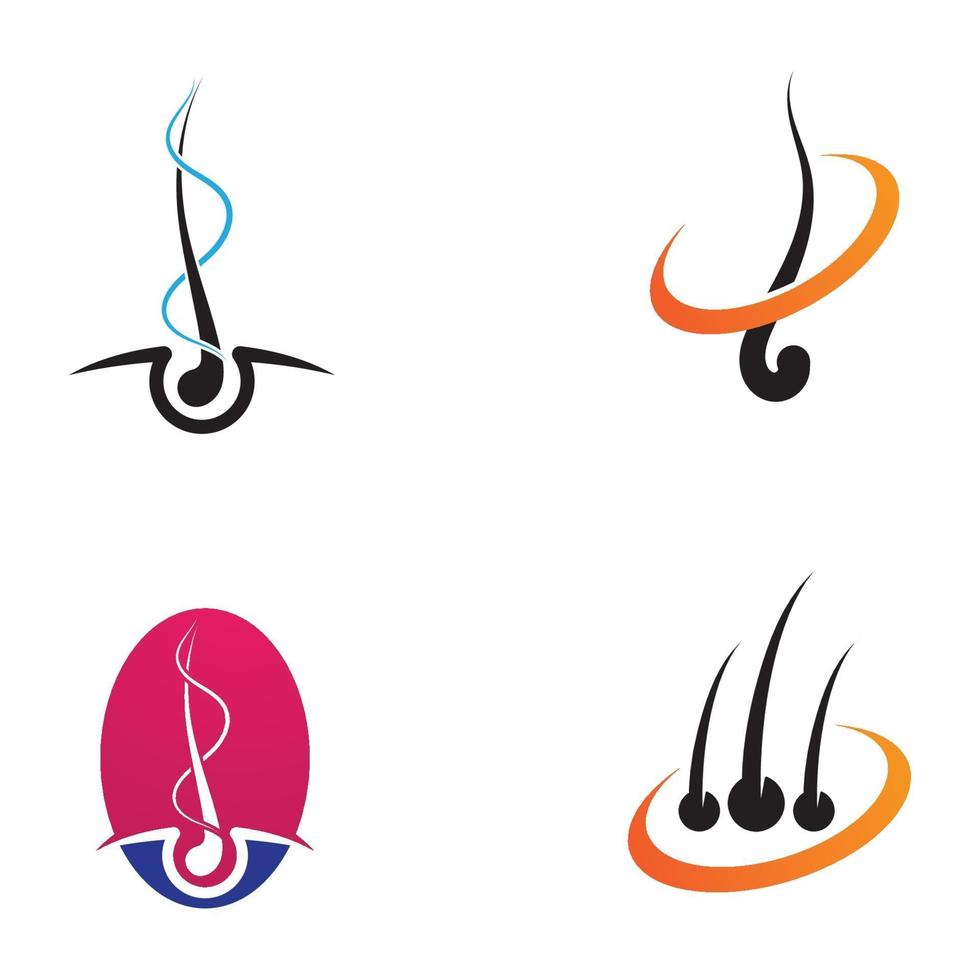 Image d'icône de vecteur de logo de traitements de cheveux