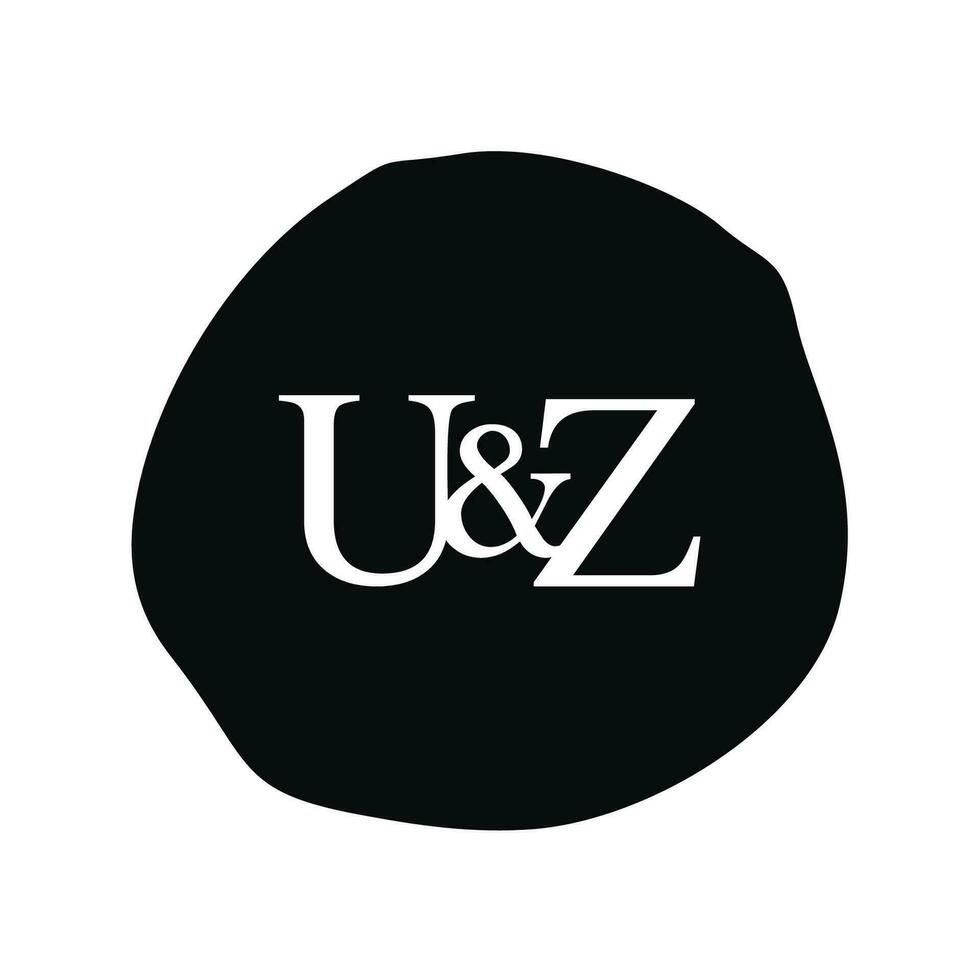 uz initiale logo lettre brosse monogramme entreprise vecteur