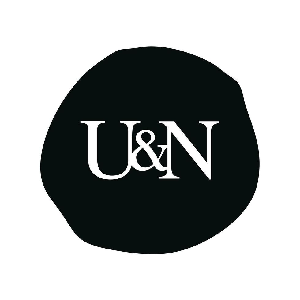 ONU initiale logo lettre brosse monogramme entreprise vecteur