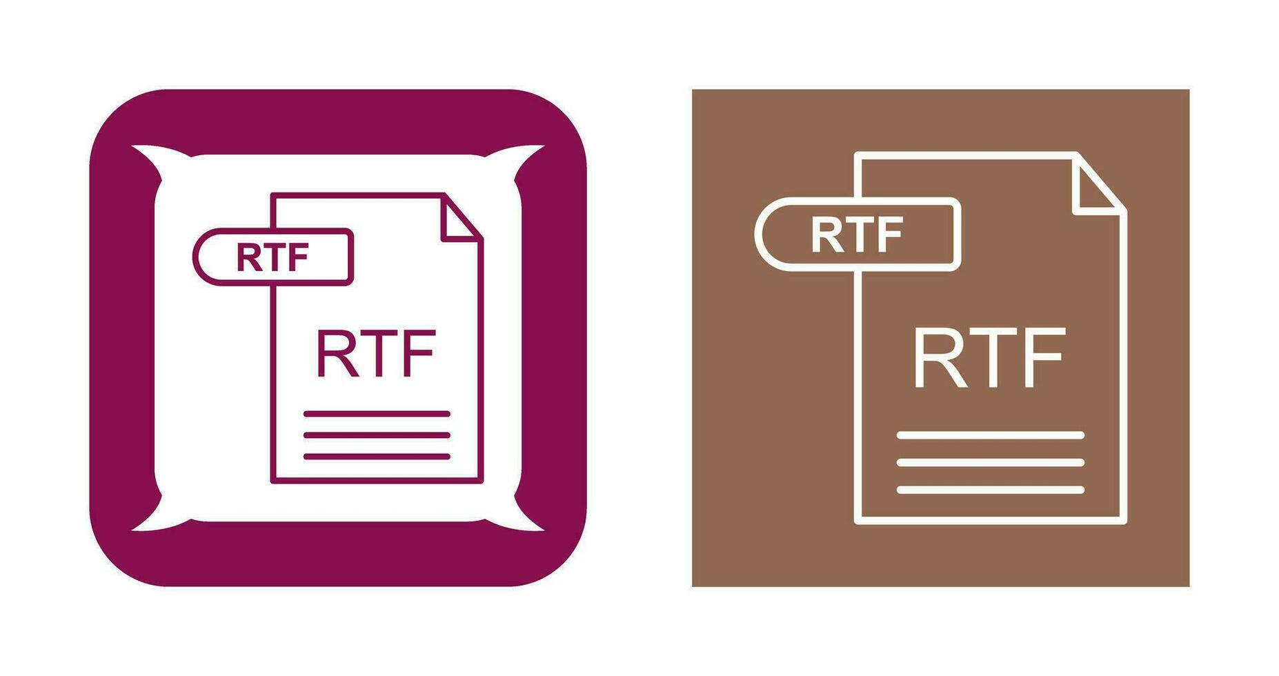 icône de vecteur rtf