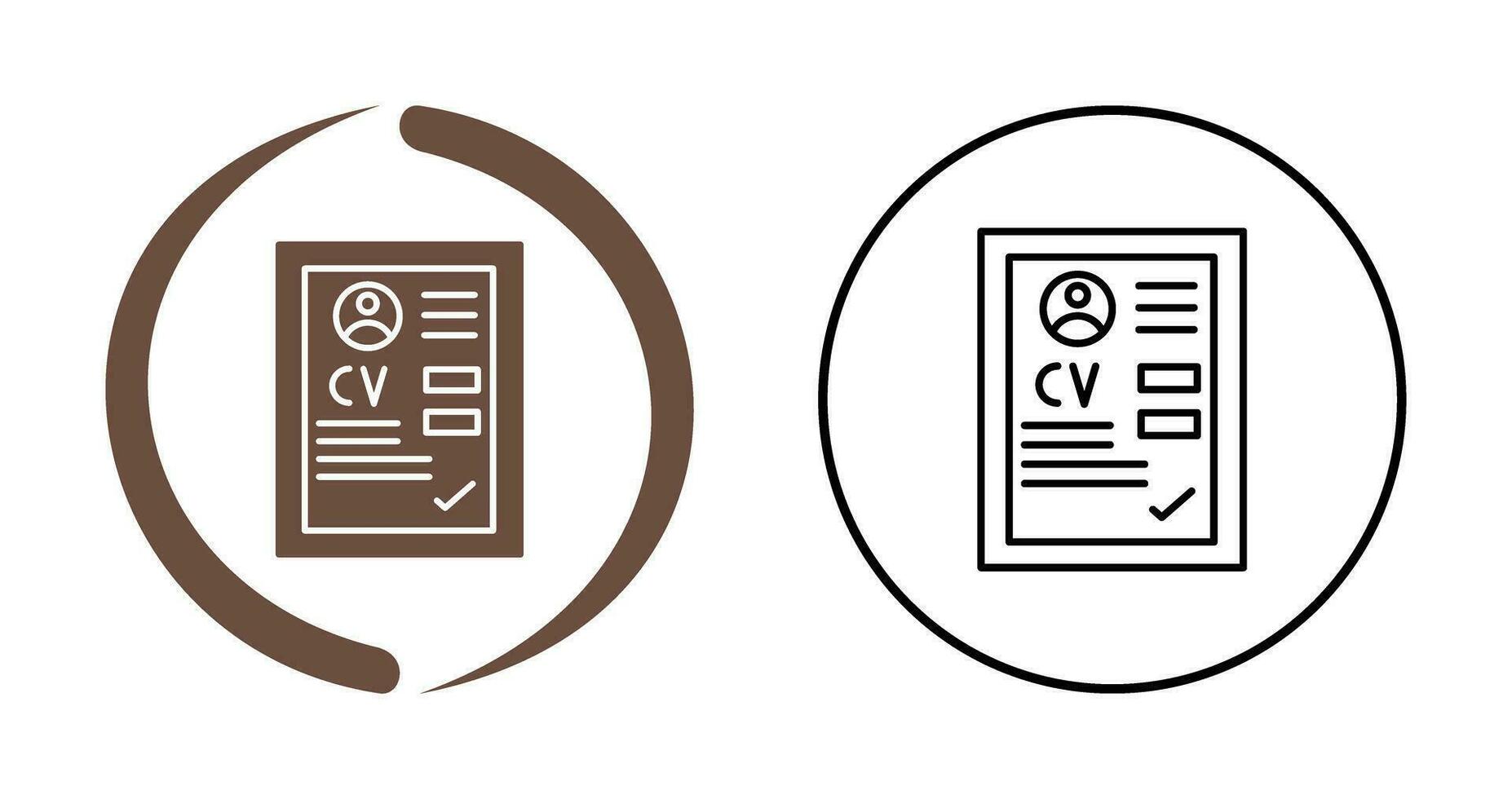 icône de vecteur de cv