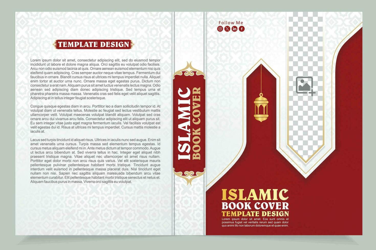 arabe livre couverture conception vecteur magazine couverture page islamique livre couverture brochure