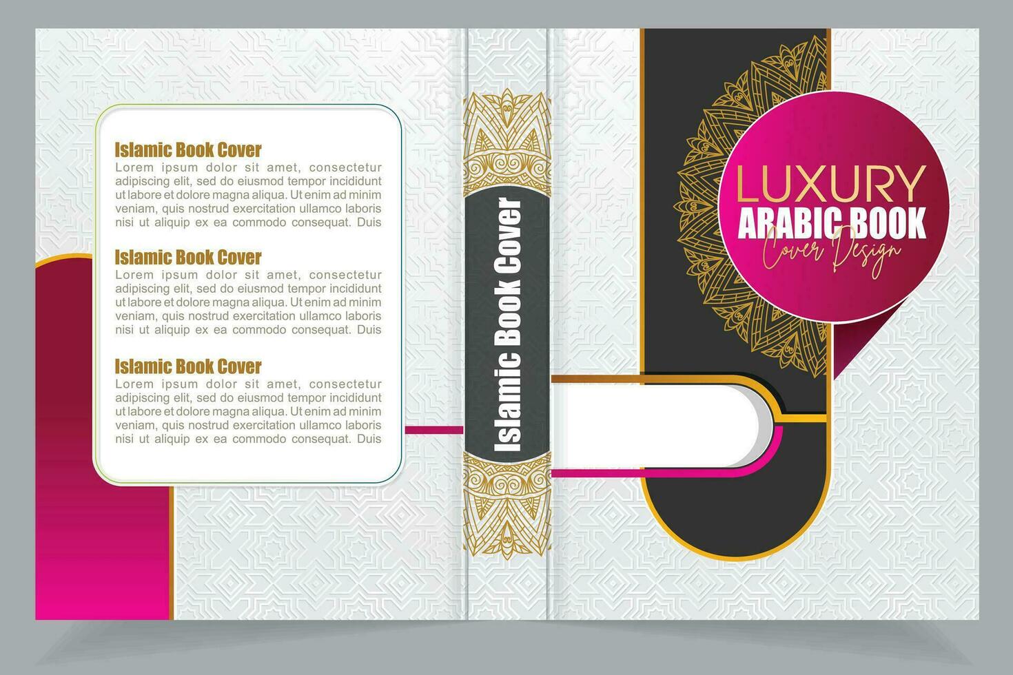 couverture de livre islamique, couverture de livre, image vectorielle, livre, logo, vecteur