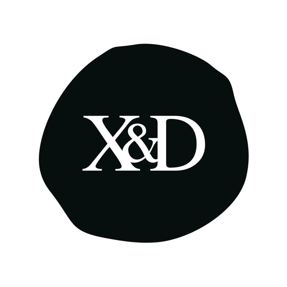 xd initiale logo lettre brosse monogramme entreprise vecteur