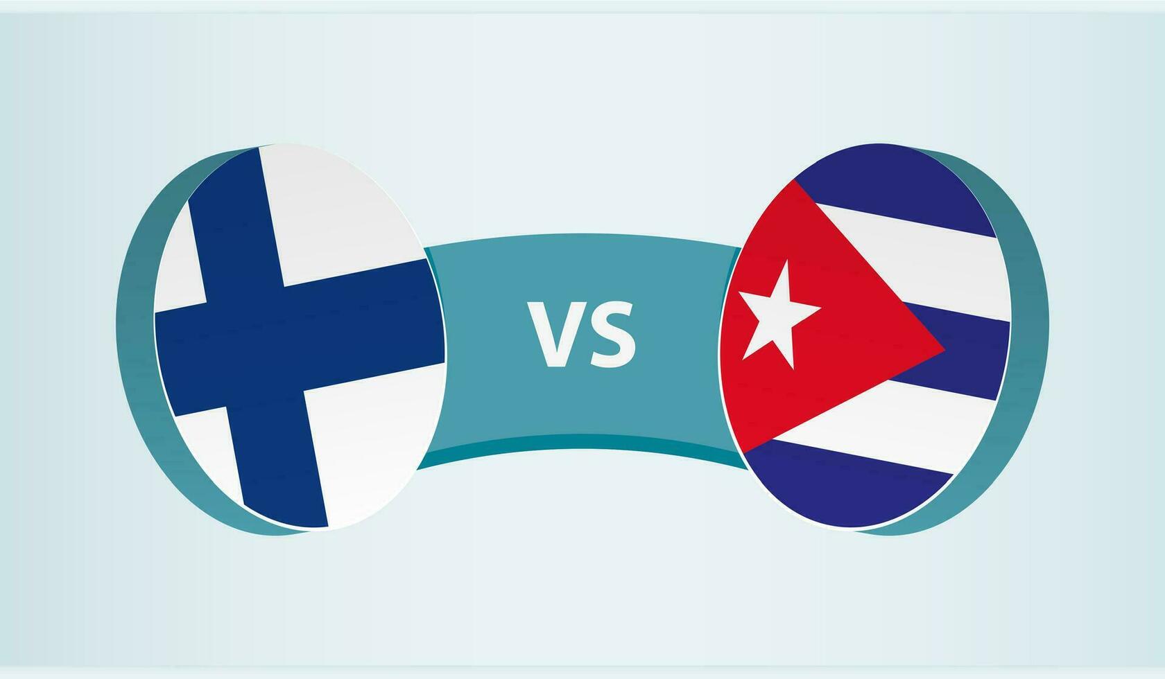 Finlande contre Cuba, équipe des sports compétition concept. vecteur