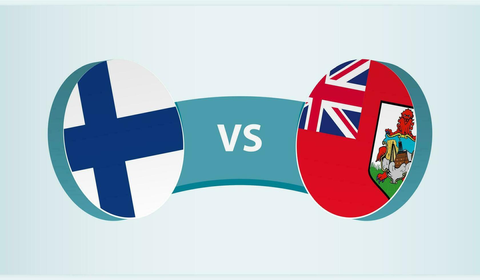 Finlande contre Bermudes, équipe des sports compétition concept. vecteur