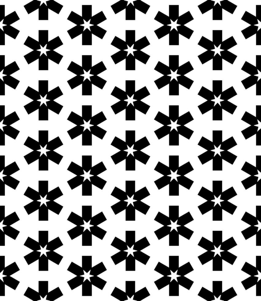 motif abstrait sans couture noir et blanc. arrière-plan et toile de fond. conception ornementale en niveaux de gris. vecteur