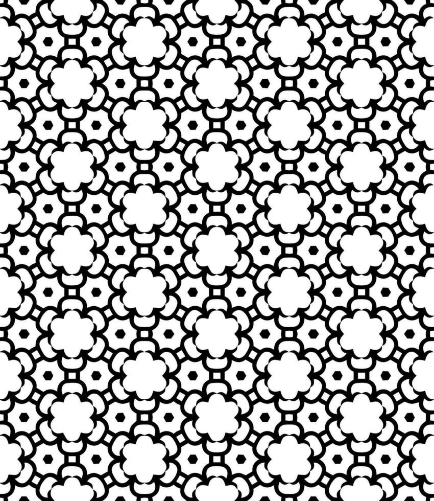 motif abstrait sans couture noir et blanc. arrière-plan et toile de fond. conception ornementale en niveaux de gris. vecteur