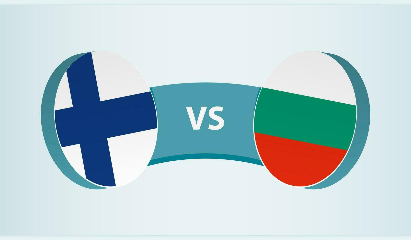 Finlande contre Bulgarie, équipe des sports compétition concept. vecteur