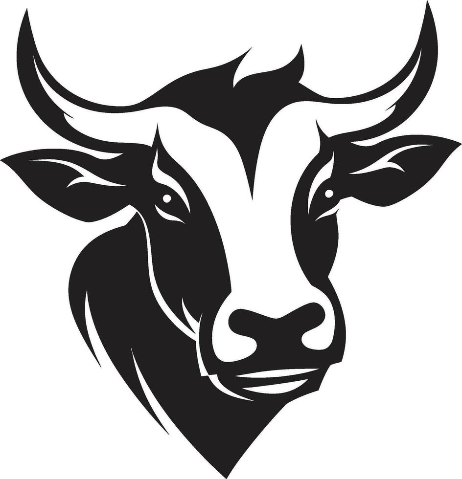laitier vache logo icône noir vecteur pour technologie affaires laitier vache noir vecteur logo pour technologie affaires