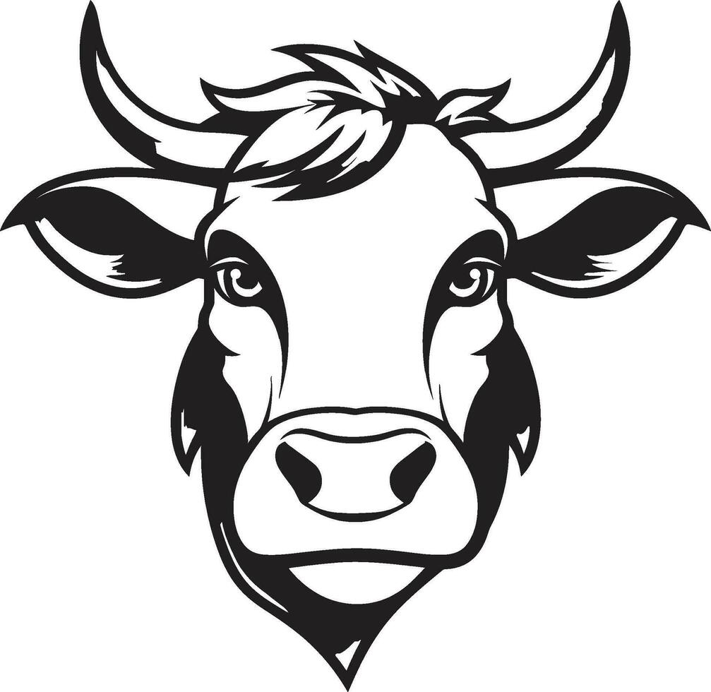laitier vache noir vecteur logo laitier vache logo noir vecteur