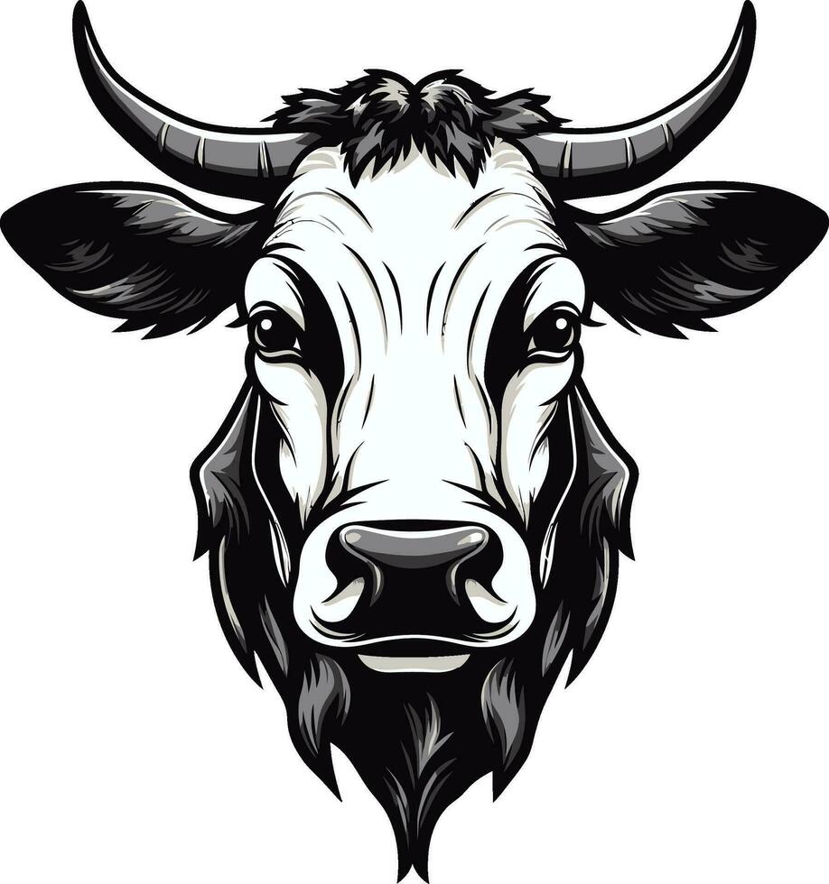 noir laitier vache logo vecteur pour divertissement affaires vecteur laitier vache logo noir pour divertissement affaires