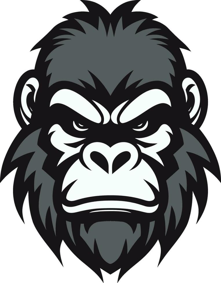 gorille excellence emblématique vecteur symbole élégance dans noir et blanc primate icône