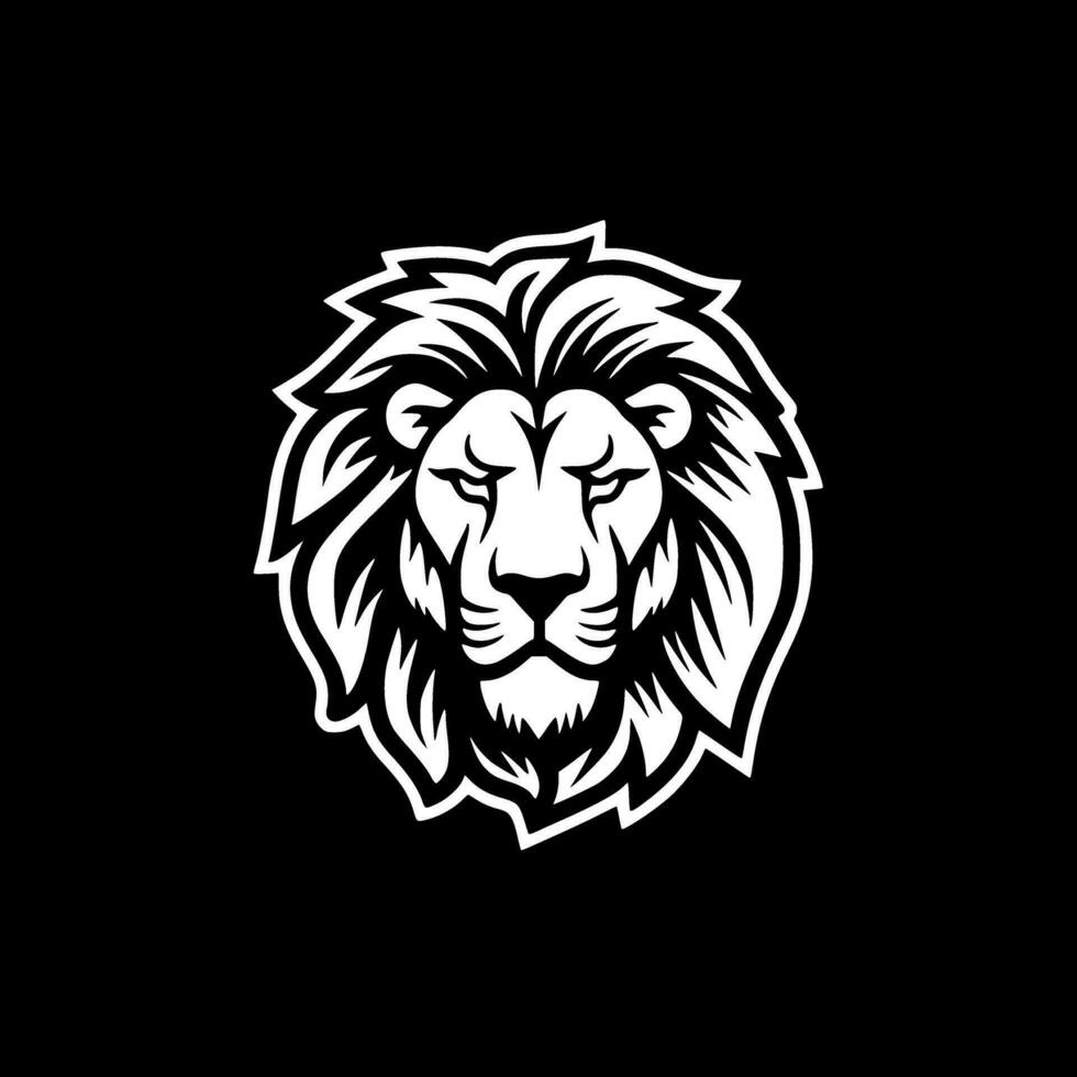 Lion - minimaliste et plat logo - vecteur illustration