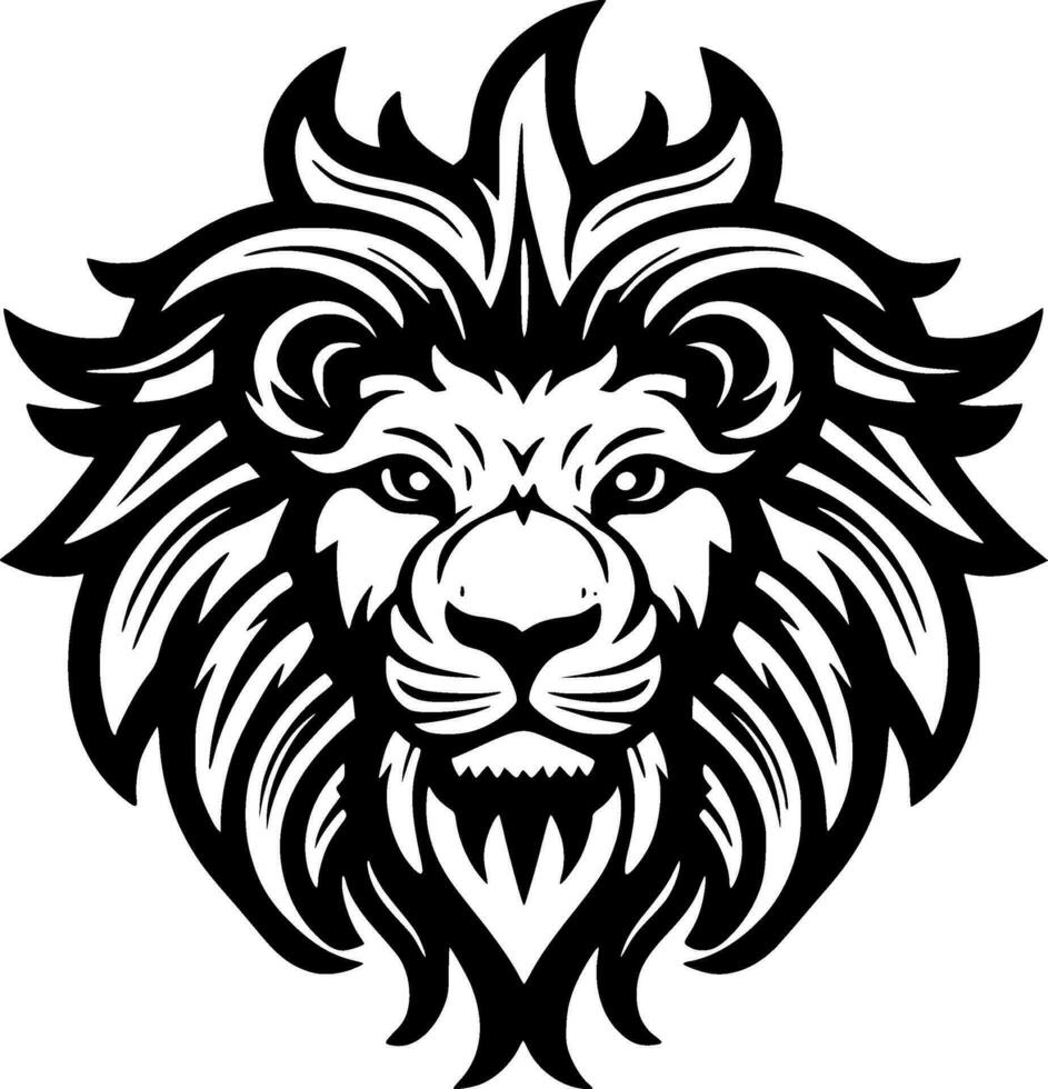 lion, noir et blanc vecteur illustration