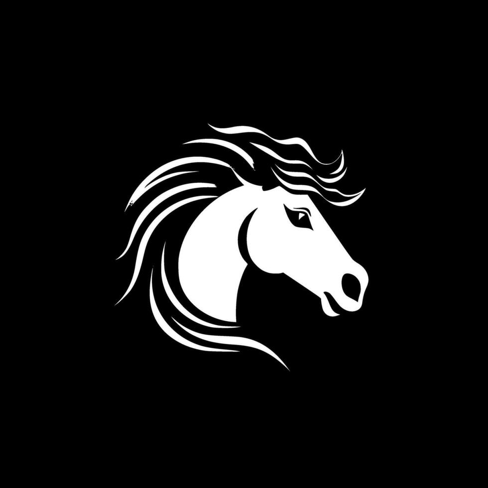 cheval - minimaliste et plat logo - vecteur illustration