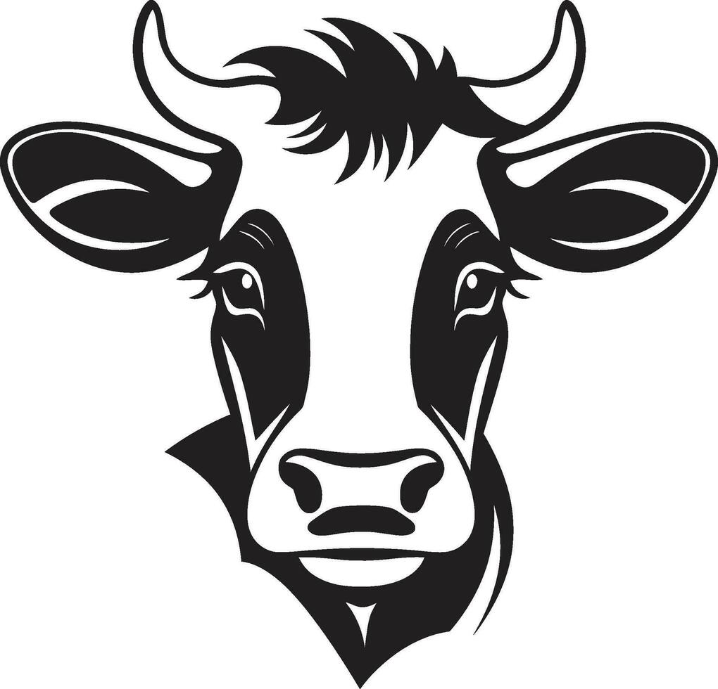 laitier vache logo icône noir vecteur pour promotion laitier vache noir vecteur logo pour promotion