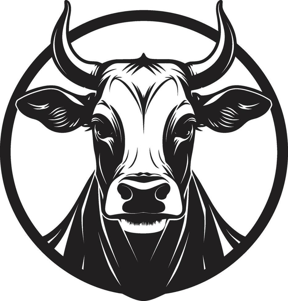 laitier vache logo icône noir vecteur pour site Internet laitier vache noir vecteur logo pour site Internet