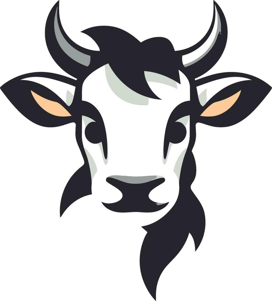 noir laitier vache logo vecteur pour commercialisation vecteur laitier vache logo noir pour commercialisation