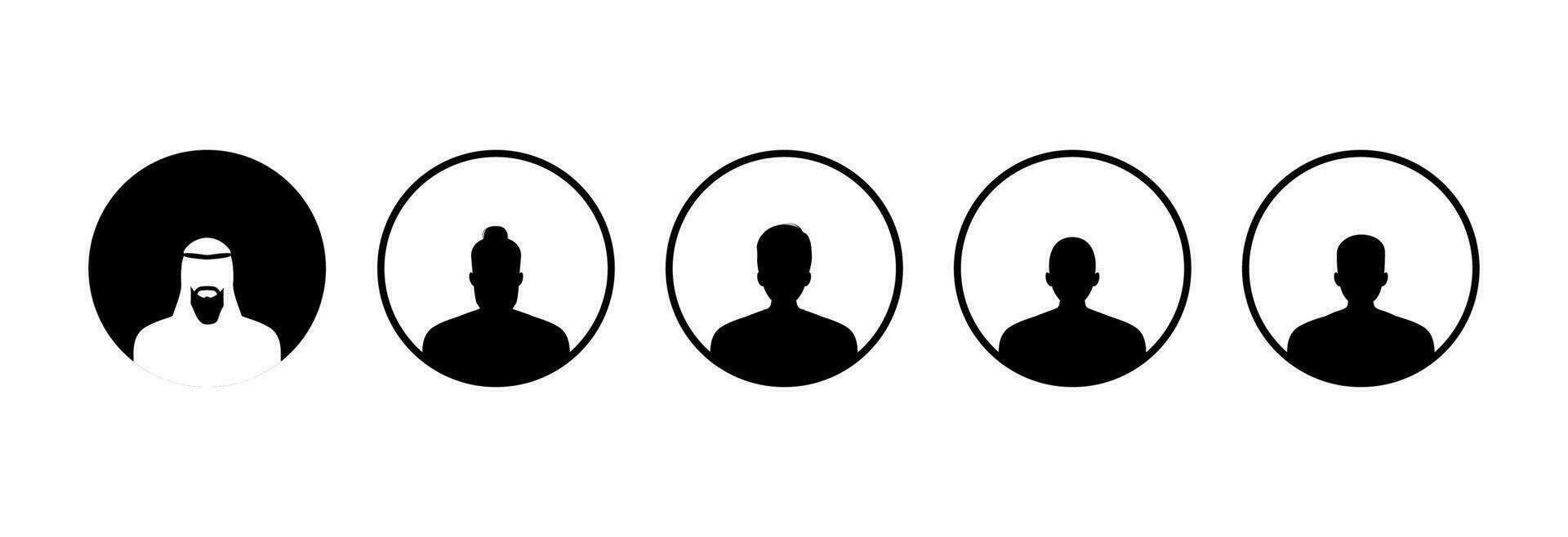 silhouette gens avatar. vecteur