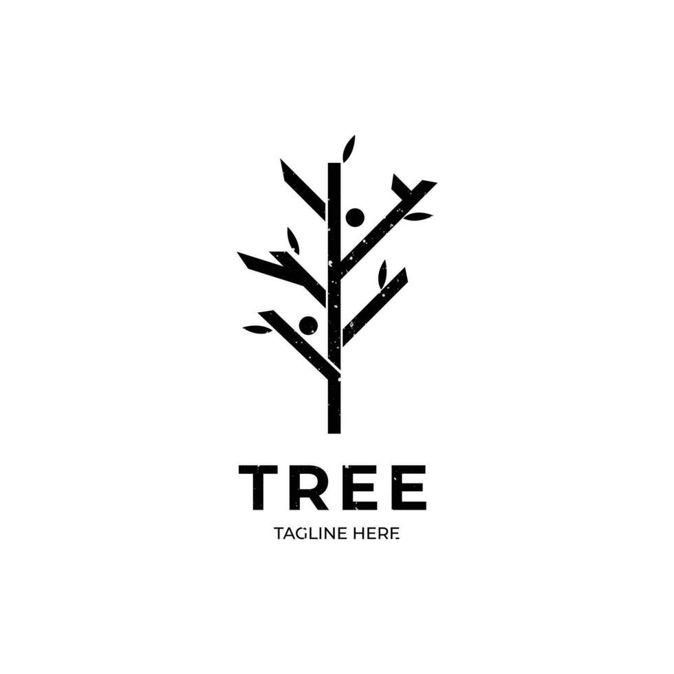 arbre logo modèle conception vecteur