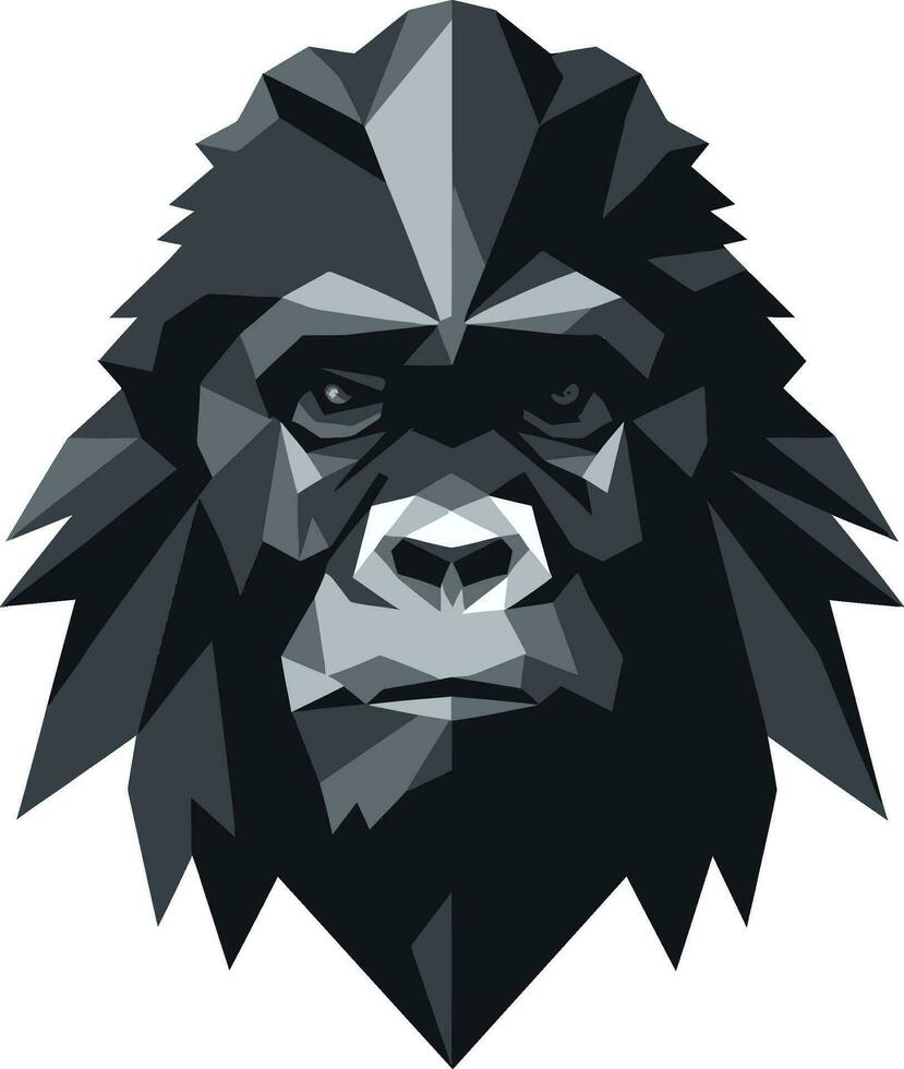 la faune sérénité primate icône emblème singe majesté dans simplicité vecteur symbole